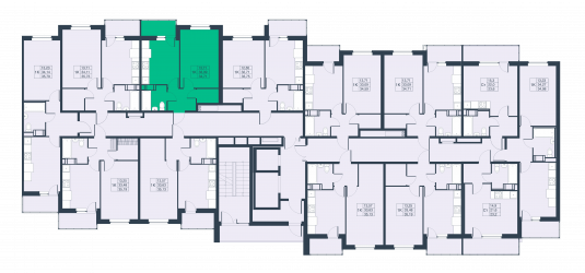 Однокомнатная квартира 34.71 м²