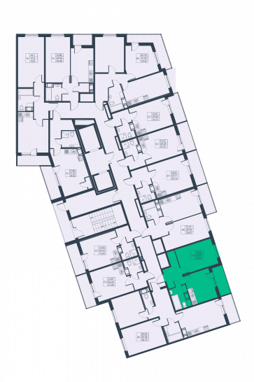 Однокомнатная квартира 36.62 м²