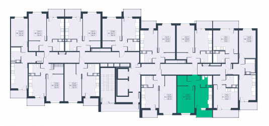 Однокомнатная квартира 35.19 м²
